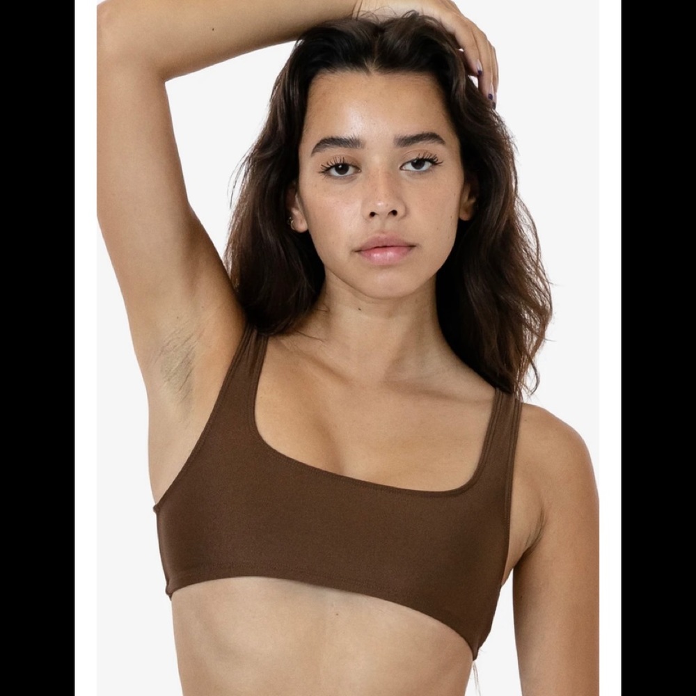 Los Angeles Apparel Chocolate Bikini Top NEW!!!